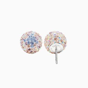 Hillberg & Berk sparkle ball earrings light pink